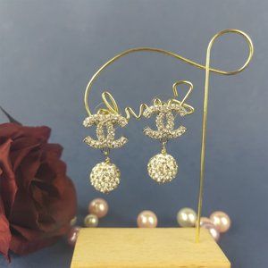 Beauty DoubleC Gift Diamond Pendant Earrings 🚩D5